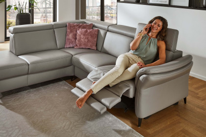 PN-EM24034 von Polinova - Ledersofa Variante links granit