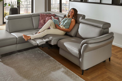 PN-EM24034 von Polinova - Ledersofa Variante links granit