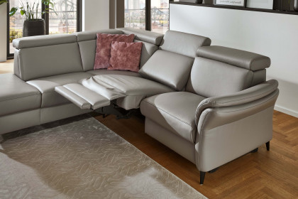 PN-EM24034 von Polinova - Ledersofa Variante links granit