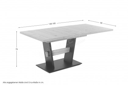 KOINOR T1803 - Esstisch in Wildeiche natur