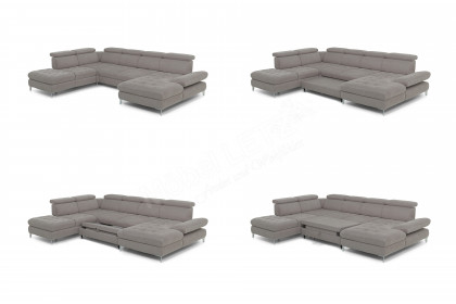 Carolina C XC von Poco - XXL-Sofa links taupe