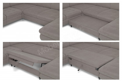 Carolina C XC von Poco - XXL-Sofa links taupe