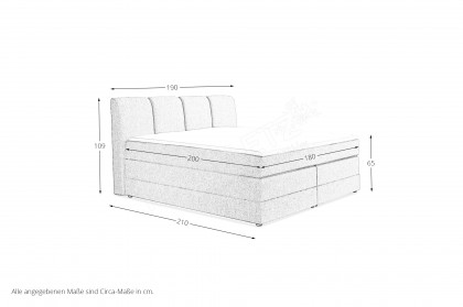 Lugano-Dream von Sofa-Team - System-Boxspringbett ivory