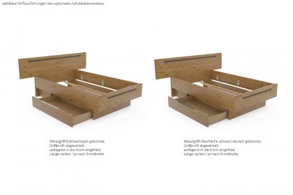 Incasa Onema von Decker - Massivholzbett mit breitem Kopfteil Wildeiche geölt