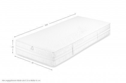 Princess 1200 KS von Hemafa - Kaltschaum-Matratze Cellflex 90 x 200 cm fest