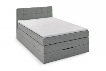 Luca II von Sofa-Team - Boxspringbett in Hellgrau