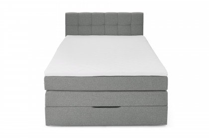 Luca II von Sofa-Team - Boxspringbett in Hellgrau