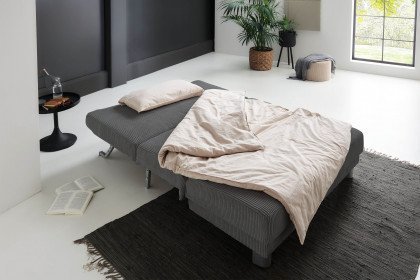Gina von Sofa-Team - Schlafsofa 140 in Anthrazit