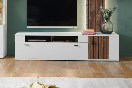 Morella von IDEAL Möbel - Lowboard weiß mit Eiche Ribbeck