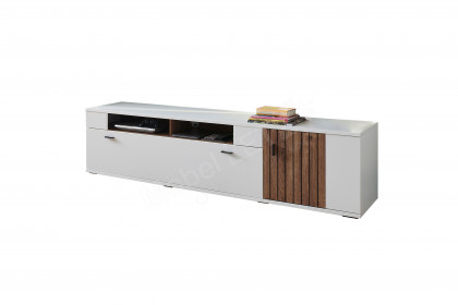 Morella von IDEAL Möbel - Lowboard weiß mit Eiche Ribbeck