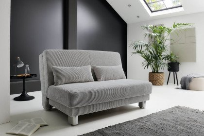 Gina von Sofa-Team - Schlafsofa 140 in Beige-Grau