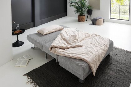 Gina von Sofa-Team - Schlafsofa 140 in Beige-Grau