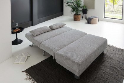 Gina von Sofa-Team - Schlafsofa 140 in Beige-Grau