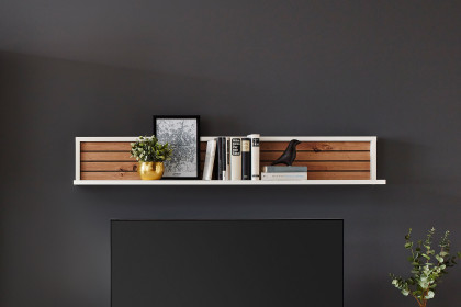 Morella von IDEAL Möbel - Wandboard in Weiß mit Eichenabsetzung