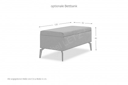 Como von DONE.® - Polsterbett espresso