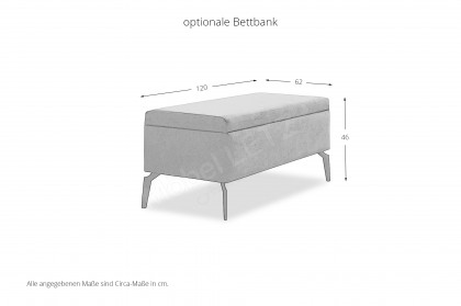 Como von DONE.® - Polsterbett anthracite