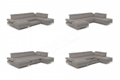 Carolina C XC von Poco - XXL-Sofa rechts taupe