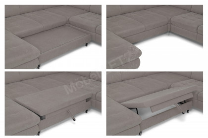 Carolina C XC von Poco - XXL-Sofa rechts taupe
