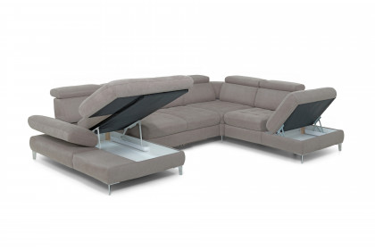 Carolina C XC von Poco - XXL-Sofa rechts taupe