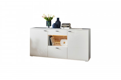 Morella von IDEAL Möbel - Sideboard weiß mit Eiche Ribbeck