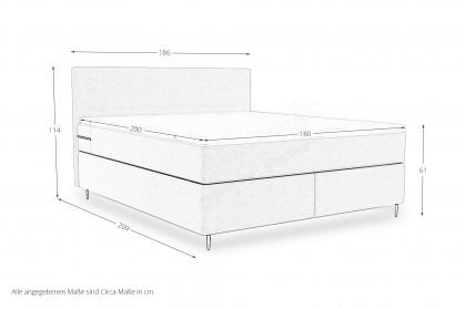 BX-LE-01 von SW KOLLEKTION - Boxspringbett hellgrau
