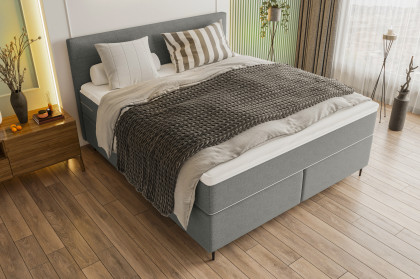 BX-LE-01 von SW KOLLEKTION - Boxspringbett grau