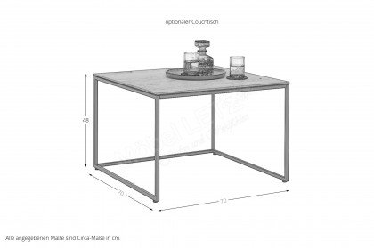 Vala von Hartmann - Beistelltisch Kerneiche natur/ anthrazit