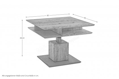 Vala von Hartmann - Couchtisch Kerneiche/ anthrazit