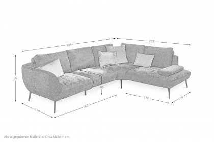 Benton von Poco - Sofaecke Variante rechts beige