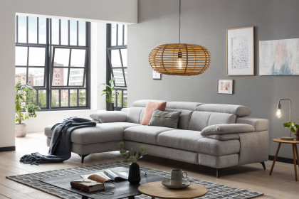 Titus-LE26 von COTTA - Ecksofa Variante links silver