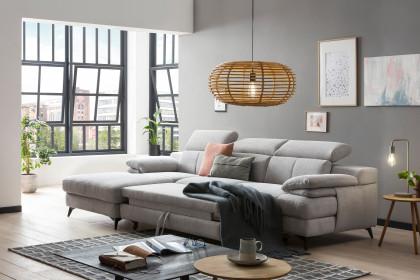 Titus-LE26 von COTTA - Ecksofa Variante links silver