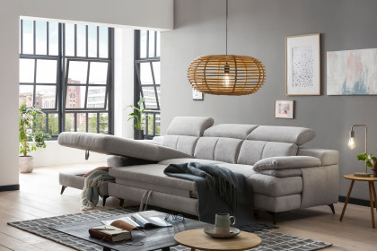 Titus-LE26 von COTTA - Ecksofa Variante links silver