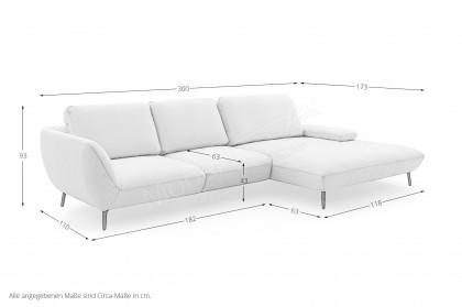Benton von Poco - Sofaecke rechts creme