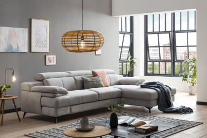 Titus-LE26 von COTTA - Ecksofa Variante rechts silver