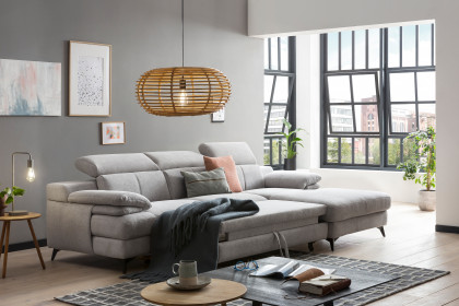 Titus-LE26 von COTTA - Ecksofa Variante rechts silver