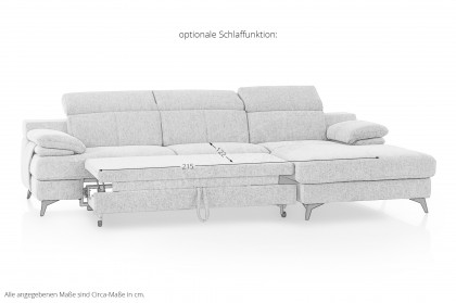 Titus-LE26 von COTTA - Ecksofa Variante rechts silver