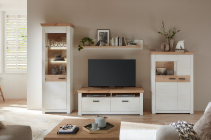 Nizza von IDEAL Möbel - Wohnwand Pino Aurelio und Eiche Artisan