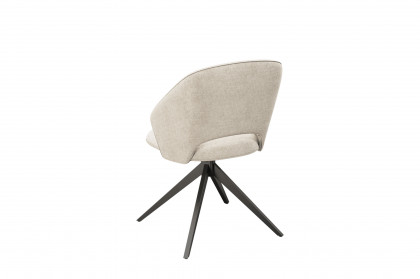 Baia von Akante - Esszimmerstuhl in Weiß & Mattschwarz