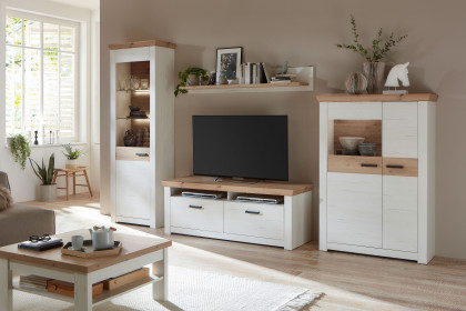 Nizza von IDEAL Möbel - Wohnwand Pino Aurelio/ Eiche Artisan