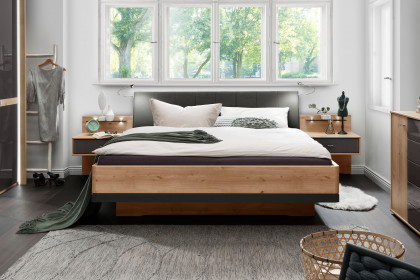 Sevilla von Wiemann - Bett 160x200 cm Bianco-Eiche - graphit