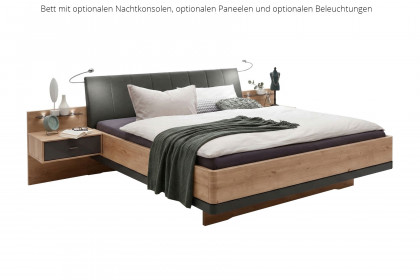 Sevilla von Wiemann - Bett 160x200 cm Bianco-Eiche - graphit