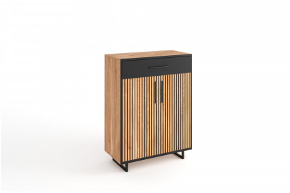 Bella-Foyer von Elfo Möbel - Schuhkommode in Eiche und Schwarz