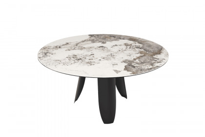 Bastia von Akante - Esstisch mit runder Keramik-Tischplatte