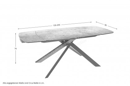 Ria von Akante - Esstisch Keramik Rostbraun, ausziehbar