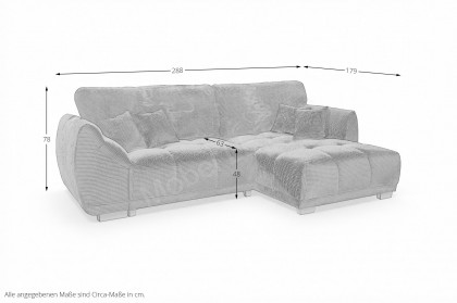 Modell 248 II von Sofa-Team - Polstersofa Variante rechts terrakotta