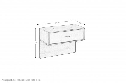 Sevilla von Wiemann - Schlafzimmer-Set Bianco-Eiche - graphit