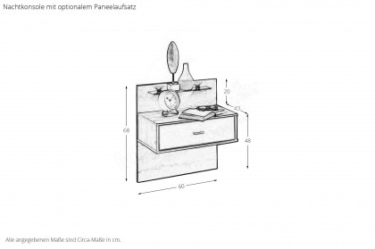 Sevilla von Wiemann - Schlafzimmer-Set Bianco-Eiche - graphit