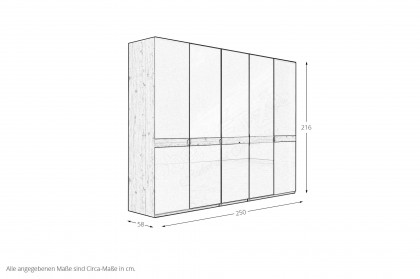 Sevilla von Wiemann - Schlafzimmer-Set Bianco-Eiche - graphit