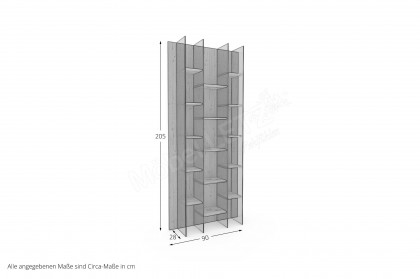 Vala von Hartmann - Wandregal aus massiver Kerneiche/ geschroppt