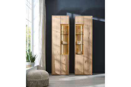 Vala von Hartmann - Vitrine 0061 aus massiver Kerneiche natur